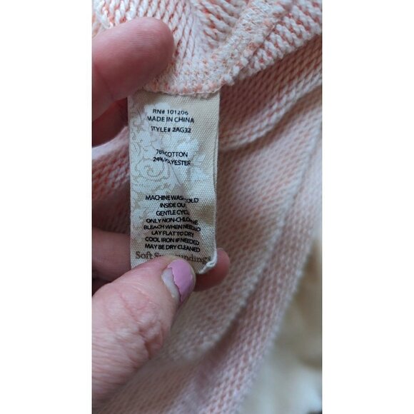 Soft Surroundings Women's Bali Beach Hooded Pull Over Top Large 3/4 sleeve - Picture 6 of 6